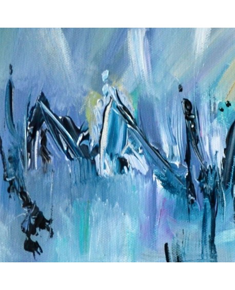 peinture abstraite bleue