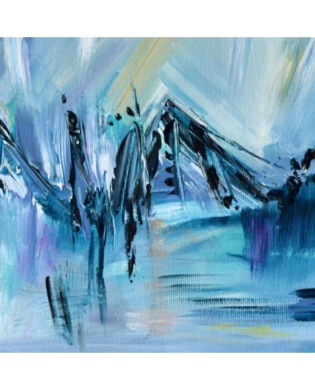 peinture abstraite bleue