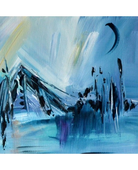 peinture abstraite bleue