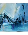 peinture abstraite bleue