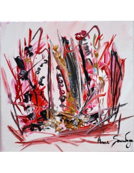 tableau rouge noir blanc