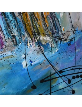 4 voiliers en mer - peinture marine moderne