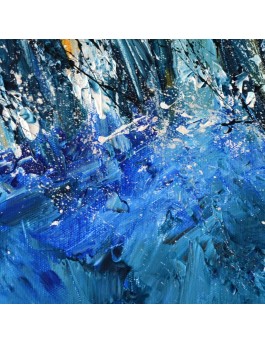 Course de voiliers - Peinture abstraite au couteau