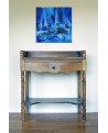 peinture abstraite bleue
