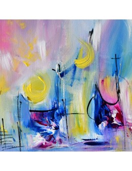 peinture abstraite colorée