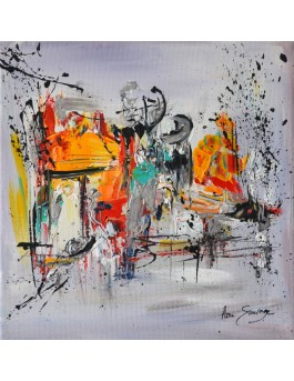 L'heure du réveil - peinture sur toile