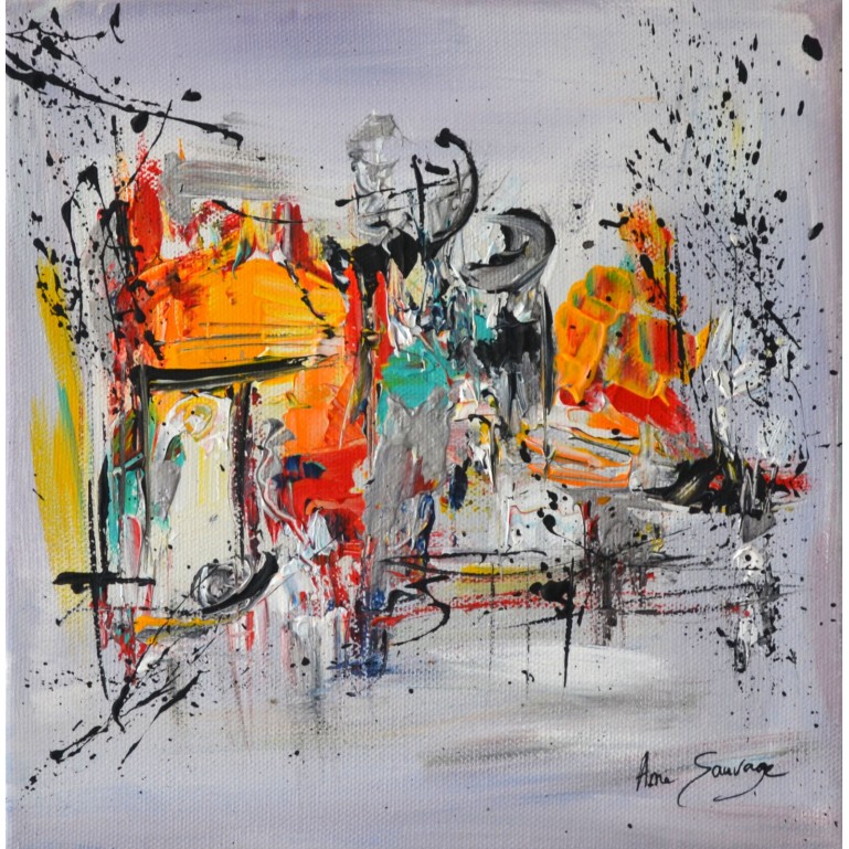 L'heure du réveil - peinture sur toile