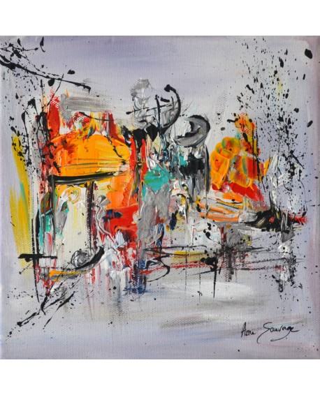 L'heure du réveil - peinture sur toile