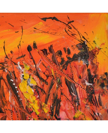 tableau orange et jaune