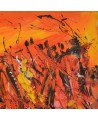 tableau orange et jaune