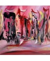 tableau moderne rouge