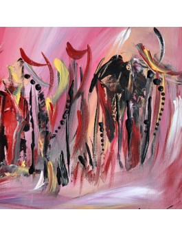 tableau moderne rouge