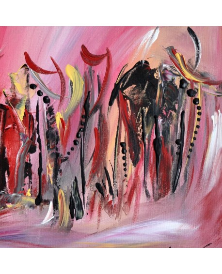 tableau moderne rouge