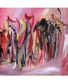 tableau moderne rouge