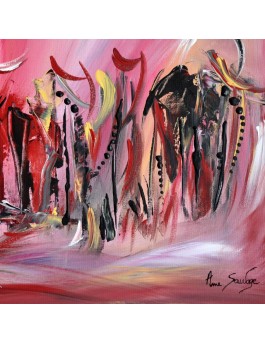 tableau moderne rouge