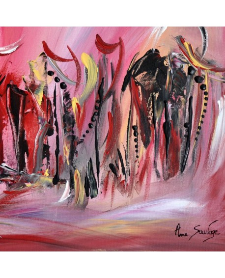 tableau moderne rouge