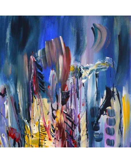 tableau bleu abstrait