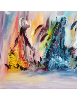 tableau abstrait coloré