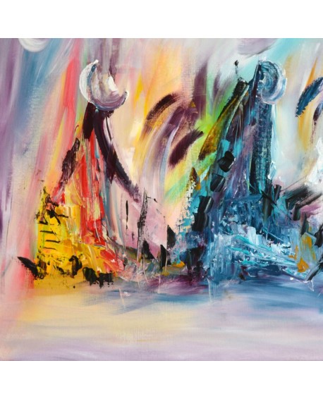 tableau abstrait coloré