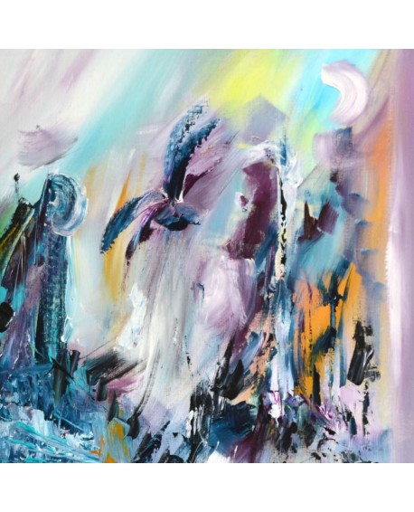 tableau abstrait coloré