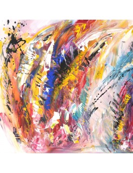 peinture abstraite multicolore