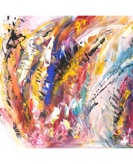 peinture abstraite multicolore