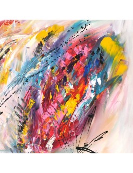 peinture abstraite multicolore