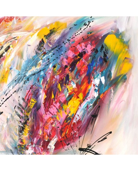 peinture abstraite multicolore