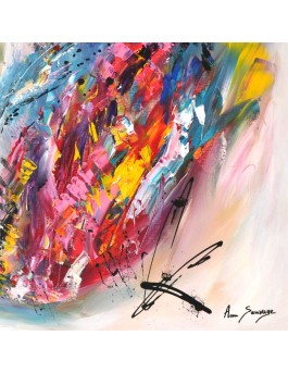 peinture abstraite multicolore