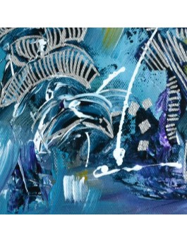 tableau bleu abstrait