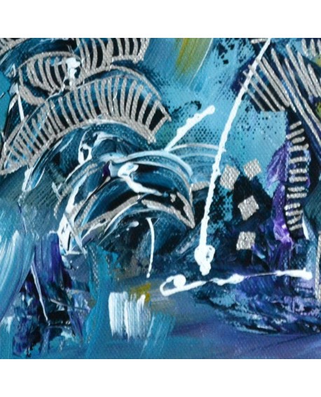 tableau bleu abstrait