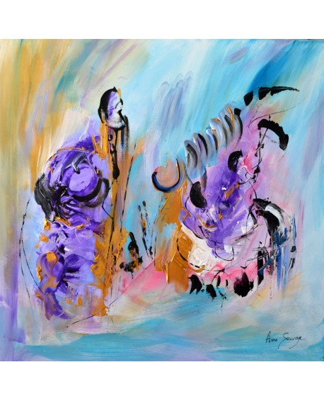 peinture abstraite contemporaine sur bois entoilé