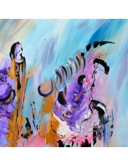 peinture abstraite contemporaine sur bois entoilé