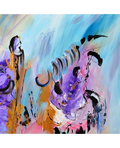 peinture abstraite contemporaine sur bois entoilé