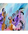 peinture abstraite contemporaine sur bois entoilé