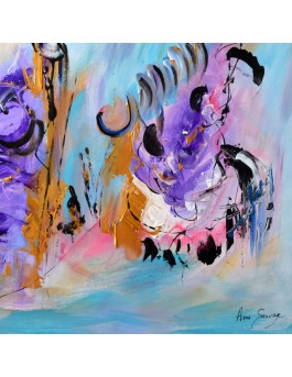 peinture abstraite contemporaine sur bois entoilé