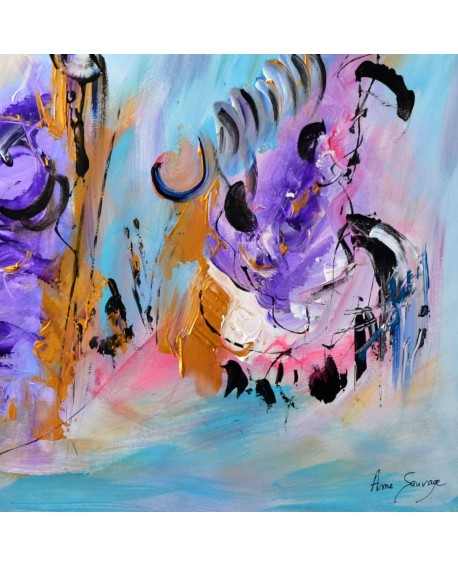peinture abstraite contemporaine sur bois entoilé