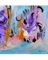 peinture abstraite contemporaine sur bois entoilé