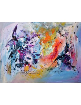 peinture abstraite multicolore