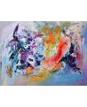 peinture abstraite multicolore