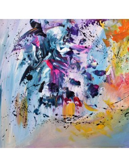 peinture abstraite multicolore