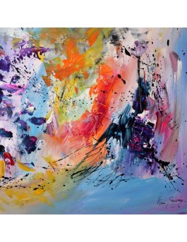 peinture abstraite multicolore