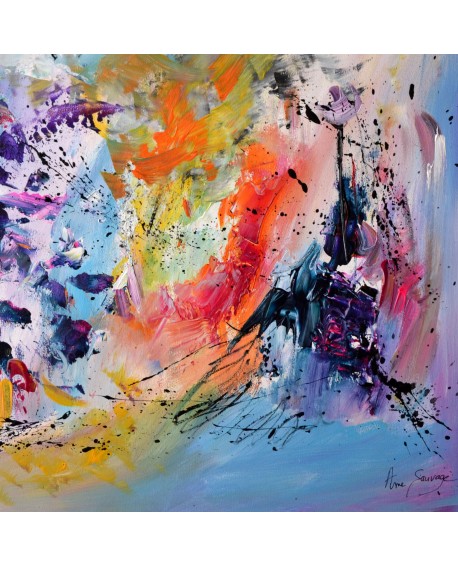 peinture abstraite multicolore