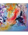 peinture abstraite multicolore