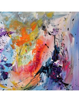 peinture abstraite multicolore