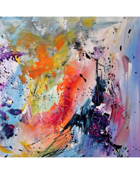peinture abstraite multicolore
