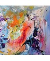 peinture abstraite multicolore