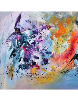 peinture abstraite multicolore
