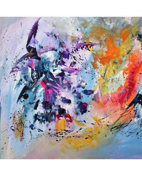 peinture abstraite multicolore