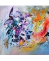 peinture abstraite multicolore
